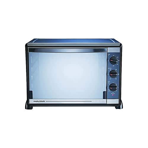 Morphy Richards Motorised Rotisserie Stay On Function Mirror Finish Door Stainless Steel Body Oven Toaster Griller RCSS - 52 Liter (Silver and Black)
